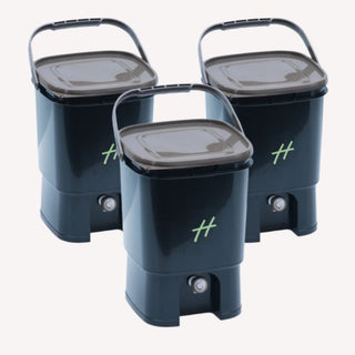 Drei Bokashi-Eimer im Set